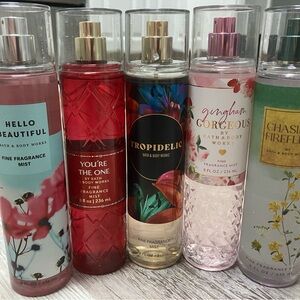 Bath& Body Works Hello Beautiful,Gingham Gorgeous,You’re the One,Tropidelic,Fire
